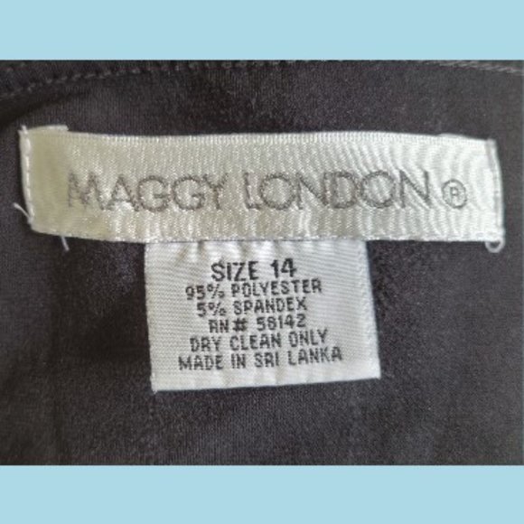 MAGGY LONDON Black Floral Shift DRess 14 - Picture 4 of 4